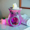 Purple crackle mosaic tealight warmer