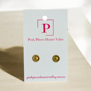 Sunflower gold stainless steel studs