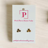 Flowers rose gold stainless steel studs