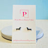 Dachshund silver stainless steel studs