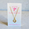 Horseshoe diamond shape gold necklace