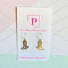 Boots gold earrings