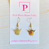 Highland cow gold earrings