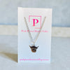 Highland cow silver necklace
