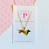 Dachshund gold necklace