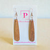 Long timber earrings
