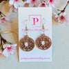 Circle timber earrings