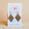 Diamond timber earrings
