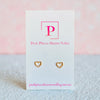 Heart gold studs