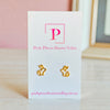 Rabbit gold studs