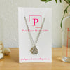 Paw silver sparkle necklace
