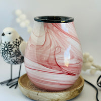 Pink & white marble large electric warmer