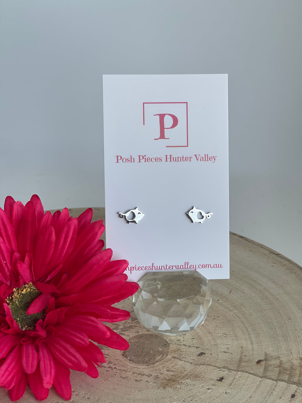 Pig silver studs